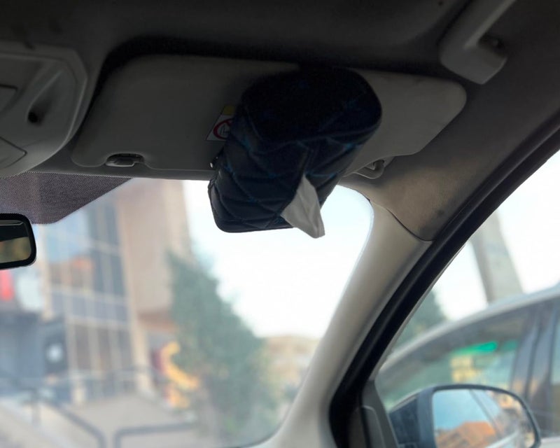 Car Leather Tissue Holder For Car Back Seat Headrest Hanging Tissue Boxes Holder Case Multi-Use Car Tissue Paper Holder-Red- Created By Makeover - Image 3