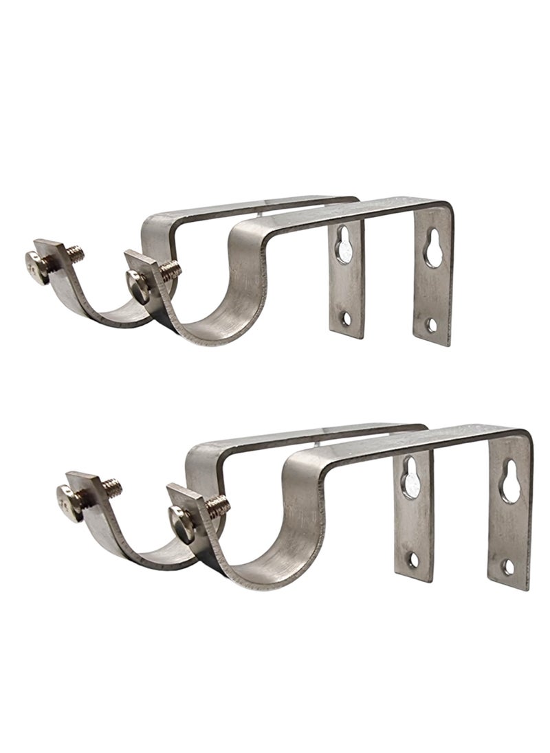 UPSCALE - Set of 4 Feather Finials with 4 side supporters for 25mm Curtain Rod|Stainless Steel Curtain Bracket|Curtain Accessories for Doors and Windows|Curtain Fittings|Curtain Holders - Image 1