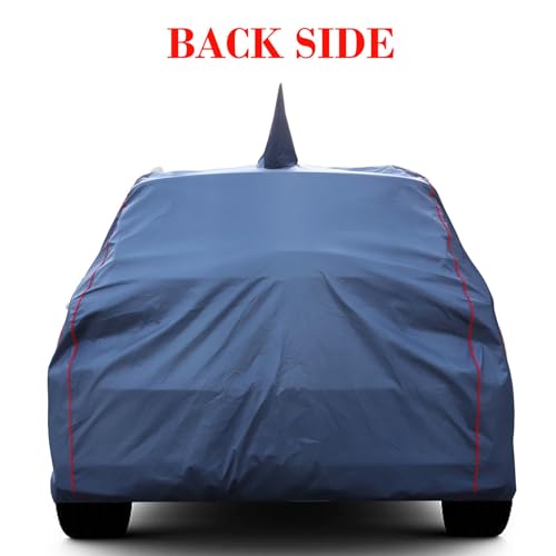 FAMEXON Waterproof Car Body Cover with Mirror Pocket Compatible for Hyundai Creta Triple Layer Inner Fabric & Pipein Design Protects from Animals, Heat, Rainfall (Metallic Silver) - Image 4