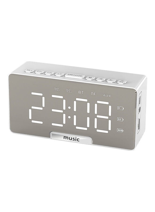 NIBEMINENT Multi-function Retro Bluetooth Loudspeaker With Clock White 
