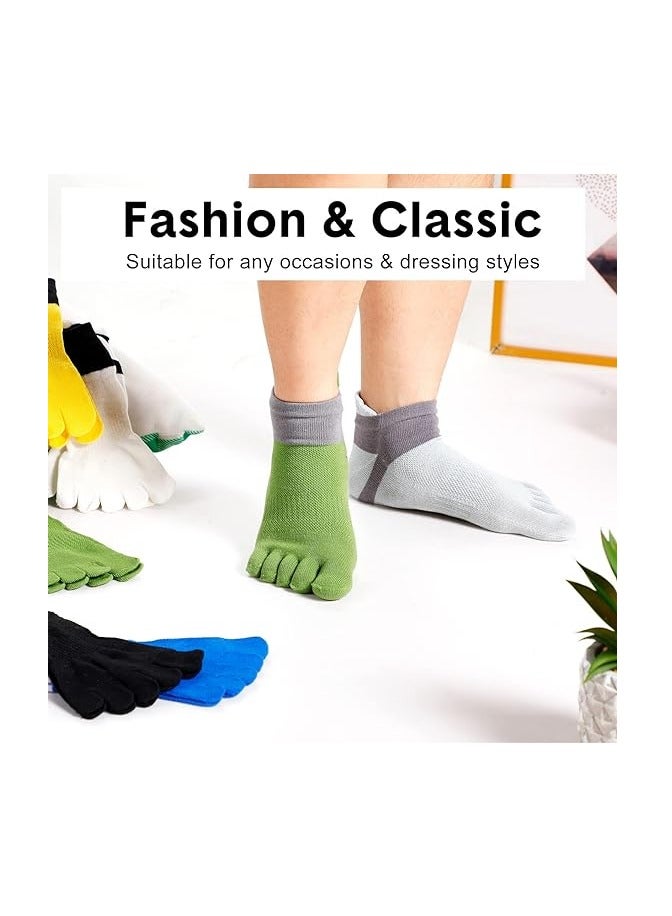 SYOSI Toe Socks for Men - Cotton Five Finger Athletic Walking Socks, Comfortable & Breathable, Toe Separator Design, Ideal for Running & Sports - Image 5