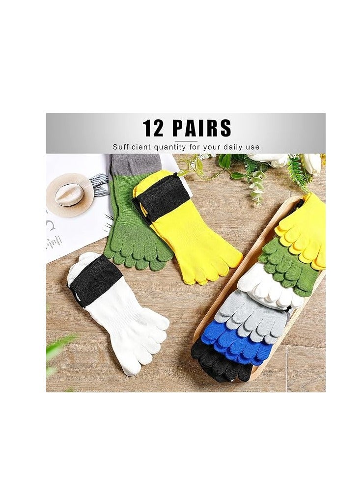 SYOSI Toe Socks for Men - Cotton Five Finger Athletic Walking Socks, Comfortable & Breathable, Toe Separator Design, Ideal for Running & Sports - Image 2