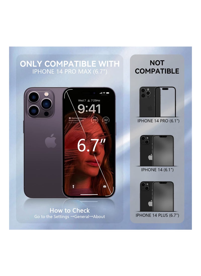 Aookay - Magnetic Case for iPhone 14 Pro Max 6.7", Liquid Silicone Case with Slide Camera Cover, [Compatable with MagSafe] [Microfiber Lining] Slim Shockproof Protective Phone Cover, Black - Image 1