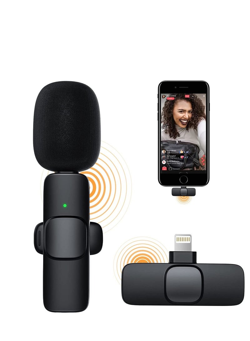 Wireless Lavalier Microphone for Type C Black - Image 1