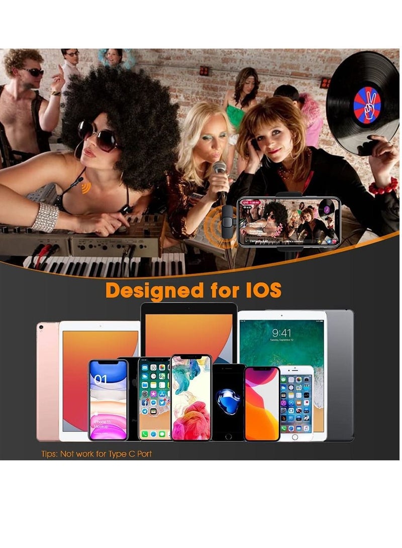 Wireless Lavalier Microphone for Type C Black - Image 2