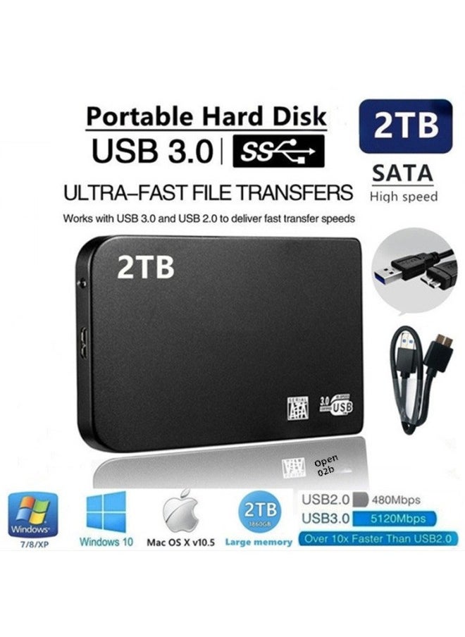 Generic 500g/1TB/2TB Portable Mobile Hard Disk High-speed Transmission Hard Disk LOGOUSB3.0-Capacity:500GB (high Speed)-Interface:Blue  - Image 1
