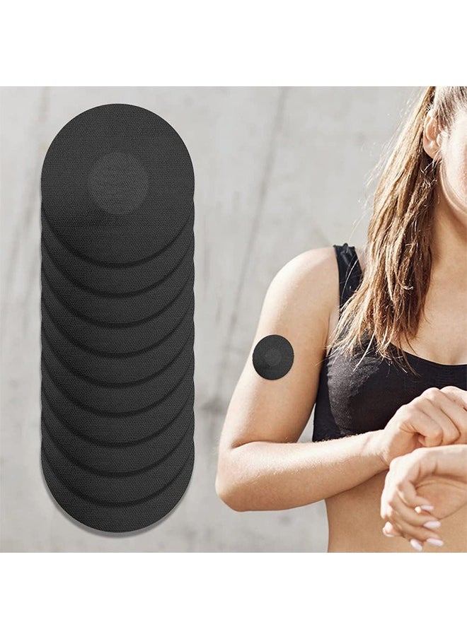 HS - 20 Pieces Waterproof Sensor Covers For Freestyle Libre1/2/3 Sweatproof CGM Sensors Adhesive Patches - Black - Image 1