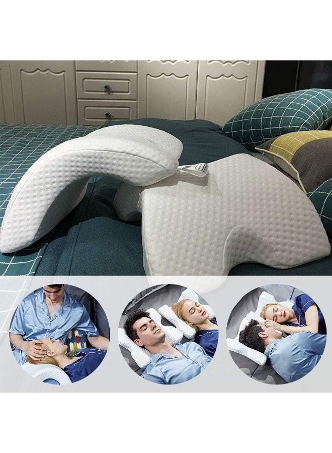 Ergonomic Arm Rest Memory Foam Pillow Pressure Relief Side Sleeper Pillow with Arm Tunnel Orthopedic Neck & Shoulder Support Breathable Washable Cover - Image 4