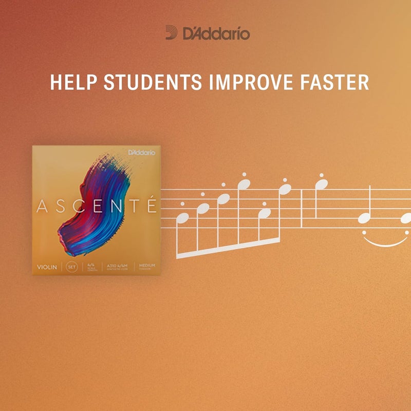 D'Addario مجموعة أوتار كمان د'أداريو أسينتي، مقياس 4/4، توتر متوسط - Image 4