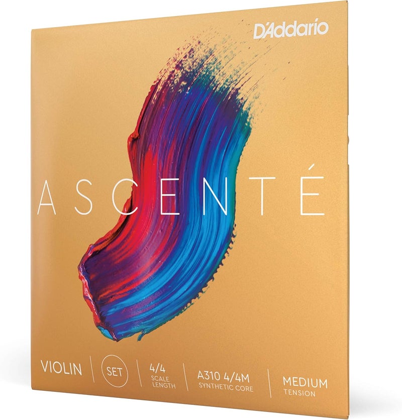 D'Addario مجموعة أوتار كمان د'أداريو أسينتي، مقياس 4/4، توتر متوسط - Image 1
