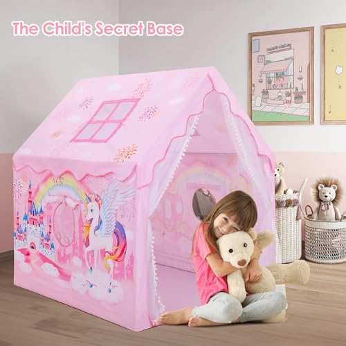 Decalsweet Kids Tent Toddler Playhouse for Boys GirlsLarge and Foldable Kids Playtents with WindowsPortable and Lightweight Play Tent IndoorOutdoor Gift for Children - Image 5