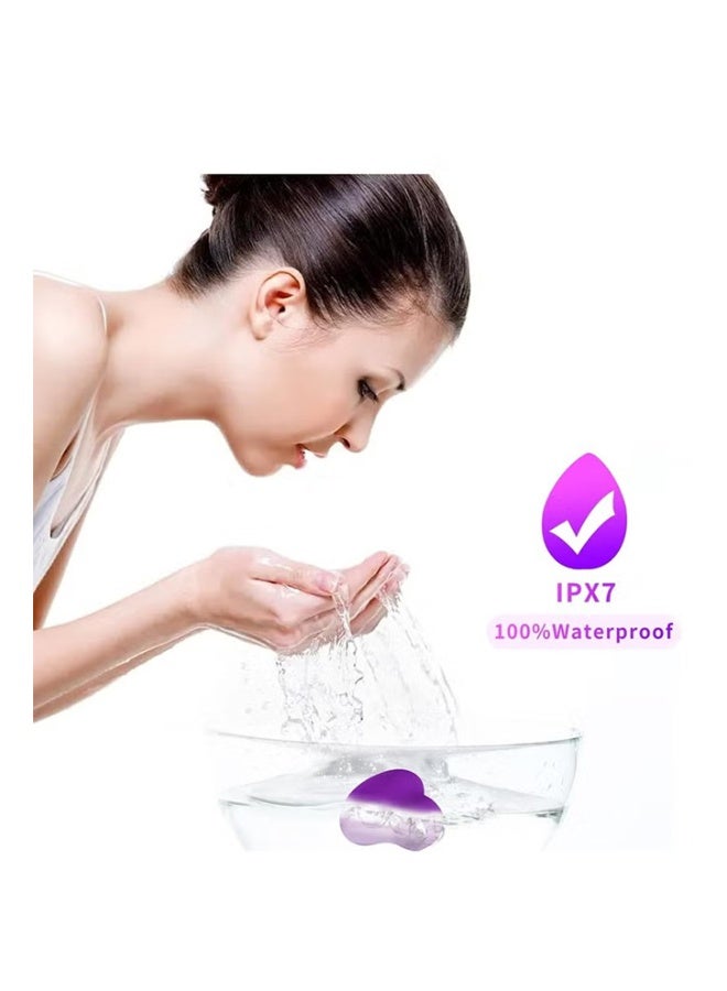 DAREU Purple Compact Face & Eye Care Device, Mini Ring Facial Massager for Skin Tightening, Anti-Aging, Dark Circles & Puffiness Relief, Waterproof & USB Rechargeable, 9 Massage Intensity Levels - Image 4