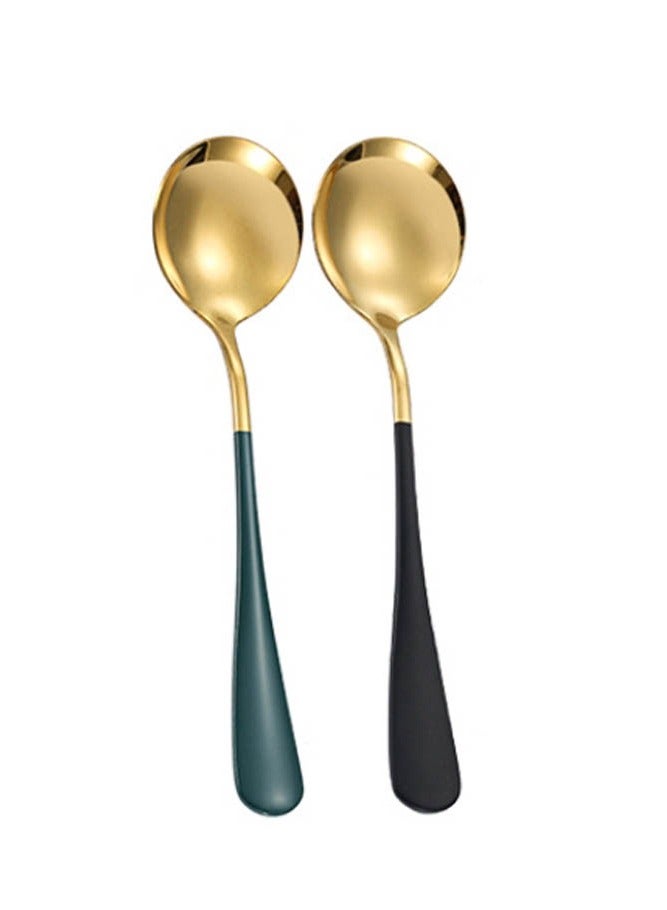 INSENSE Stainless steel spoon, creative and cute soup spoon, household dining spoon, dessert spoon, watermelon spoon, spoon - Image 2