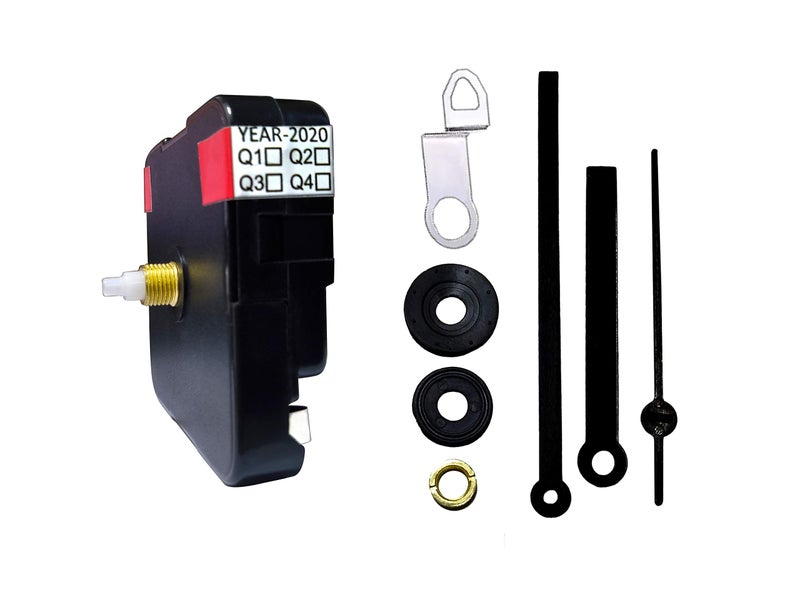 IIK COLLECTION Plastic Quartz Movement Machine Black Hands Kit for Wall Clock (Black) (IIK-MOV-PL-003) - Image 4