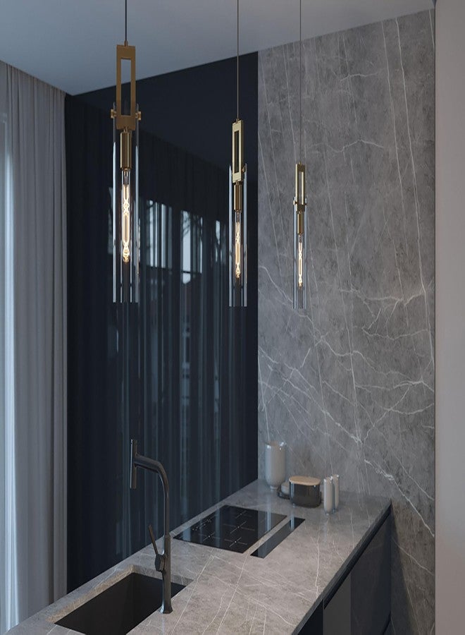 AFX Houston 04'' Med Base Pendant Light - Light Antique Brass - Image 2