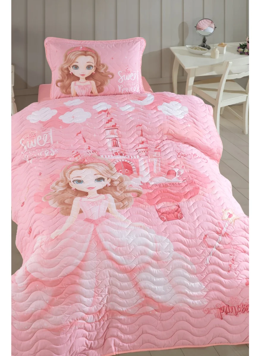 كلاسي Classy Ranforce Bedspread Single Sweet Princess V1 Powder