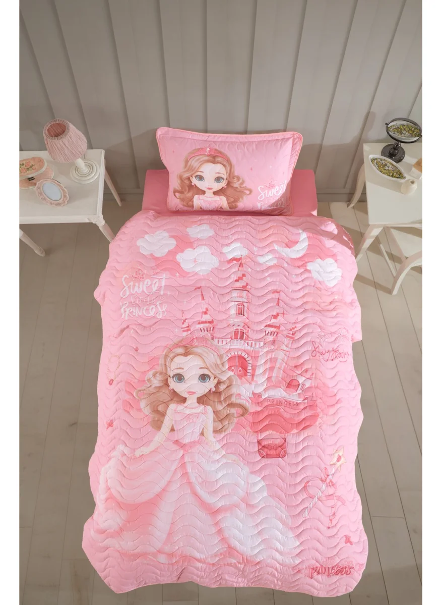 كلاسي Classy Ranforce Bedspread Single Sweet Princess V1 Powder