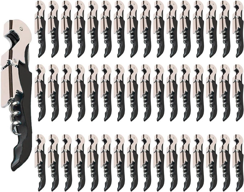 Kit-Home Professional Waiter Corkscrew Wine Openers Set (50 PCS),Upgraded with Heavy Duty Stainless Steel Hinges Wine Key for Restaurant Waiters, Sommelier, Bartenders - Image 1