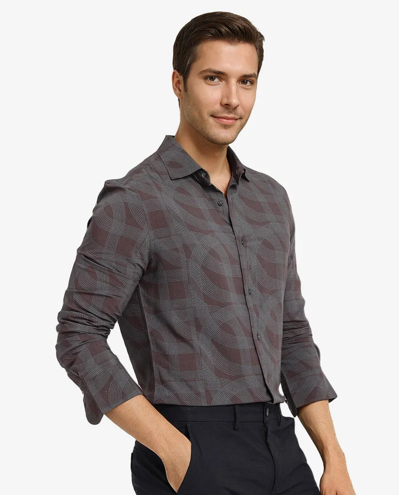 Rare Rabbit Men's Geometric Print Shirt