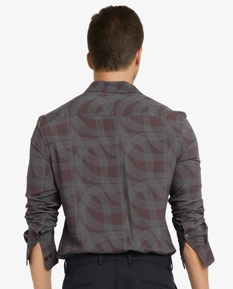 Rare Rabbit Men's Geometric Print Shirt
