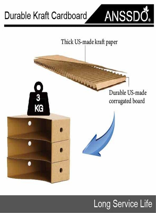 ANSSDO 12 Pack Brown Cardboard Magazine Holder Bulk Kraft Magazine File Holder Magazine Organizer, Magazine Storage Box, Large Volume Magazine File Organizer as Book Bins or Folder Holder for Desk - Image 3