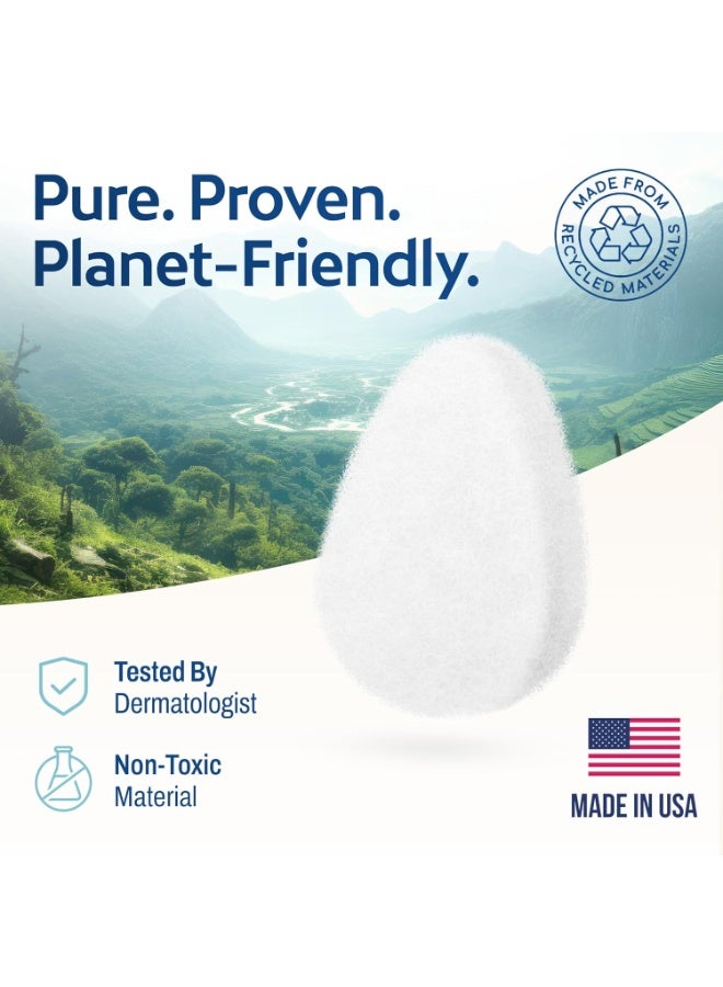 HartFelt [10 Pack] Regular Exfoliating Facial Sponge for Face - Daily Cleansing Scrubber - Buf Dirt Away with Puf Styled Reusable Face Pads for Removing Makeup, Dirt, and Dead Skin - Made in USA - Image 4