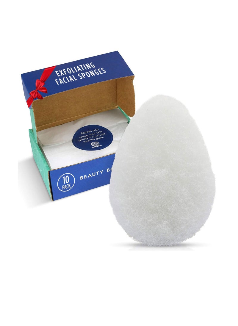 HartFelt - 10 Pack Gift Box Facial Exfoliation Beauty Box with Super Soft Exfoliating Face Scrub Pads | Reusable Facial Sponges Set for Daily Cleansing & Dead Skin Removal | Face Scrubbers for Women/Men - Image 1