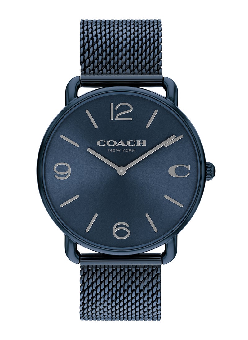 COACH - ساعة يد رجالية دائرية أنالوج بهيكل أزرق - 14602650 - Image 1