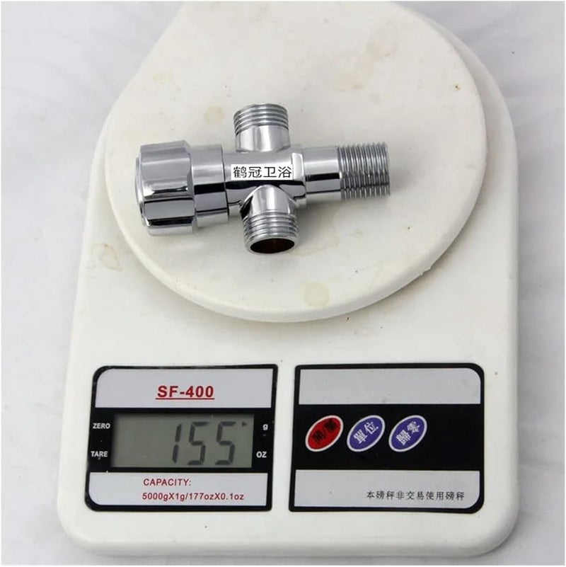 Brass G1 2 Inch BSP 3 Way Water Diverter Valve Chrome Plated Bathroom Shower Faucet Adapter - Image 3