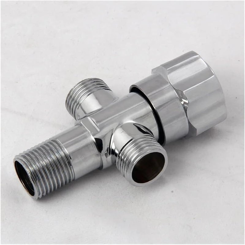 Brass G1 2 Inch BSP 3 Way Water Diverter Valve Chrome Plated Bathroom Shower Faucet Adapter - Image 4