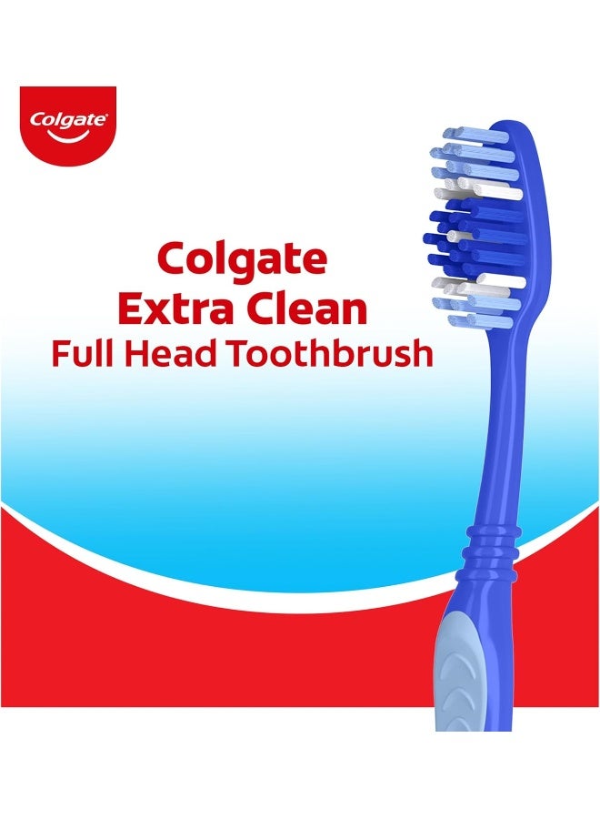 Colgate Extra Clean Full Head Toothbrush, Medium - 6 Count - Image 3