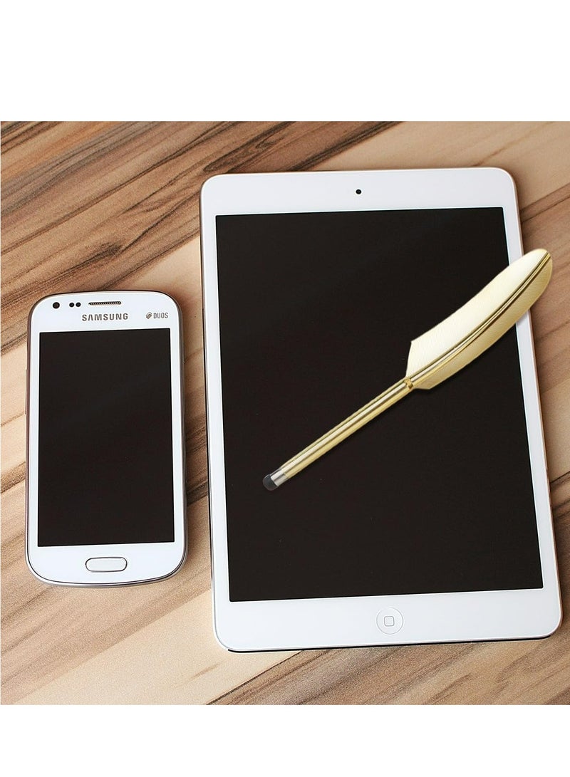 4 قطع من أقلام الريشة - قلم لمس سعوي لشاشة اللمس، قلم ملون سعوي من الريش، قلم عالمي لشاشة اللمس السعوية للهاتف الذكي والكمبيوتر اللوحي (ألوان مختلطة) - Image 3