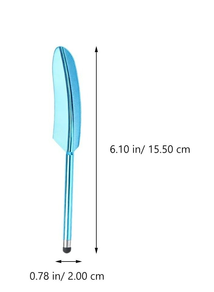 4 قطع من أقلام الريشة - قلم لمس سعوي لشاشة اللمس، قلم ملون سعوي من الريش، قلم عالمي لشاشة اللمس السعوية للهاتف الذكي والكمبيوتر اللوحي (ألوان مختلطة) - Image 4