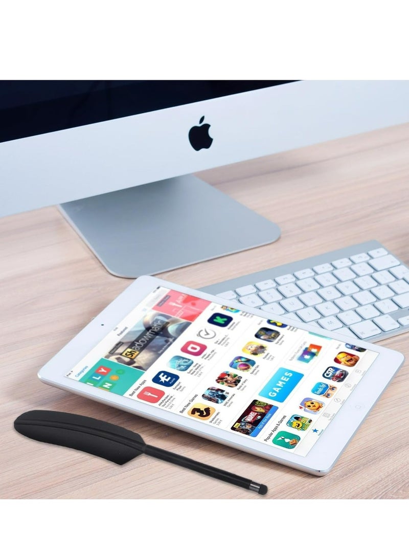 4 قطع من أقلام الريشة - قلم لمس سعوي لشاشة اللمس، قلم ملون سعوي من الريش، قلم عالمي لشاشة اللمس السعوية للهاتف الذكي والكمبيوتر اللوحي (ألوان مختلطة) - Image 5