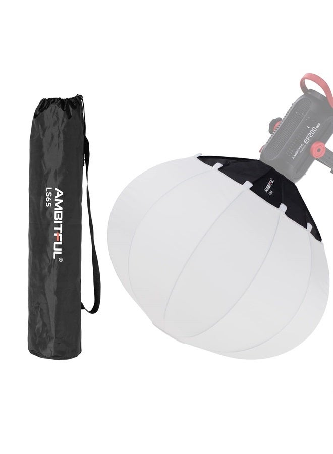 AMBITFUL LS65 Lantern Softbox 25.6 inch/65 cm Soft Lighting Modifier Bowens Mount Softbox for Video Continuous Light, Live Video Light - Image 1