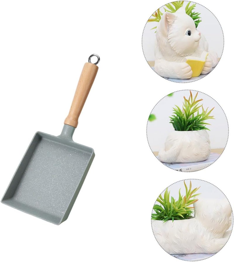Lurrose Non-stick Japanese Tamagoyaki Omelette Pan with Beech Wood Handle, Square Frying Pan for Home Cooking Breakfast, Coating Skillet for Convenient Egg and Pancake Cooking Random Color - Image 4