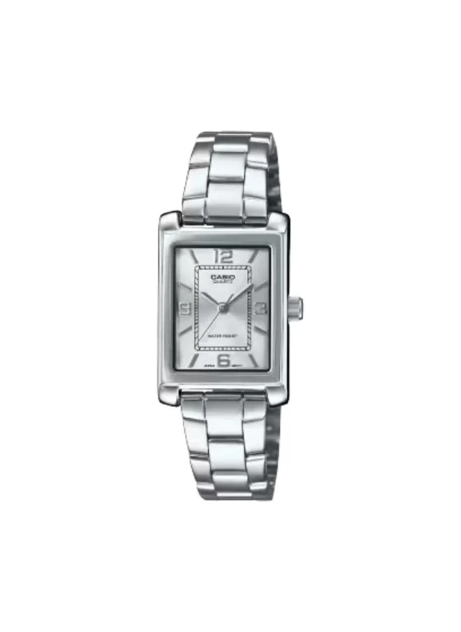 CASIO Women's Analog Display Watch With Silver Stainless Steel Strap - LTP-1234DD-7ADF