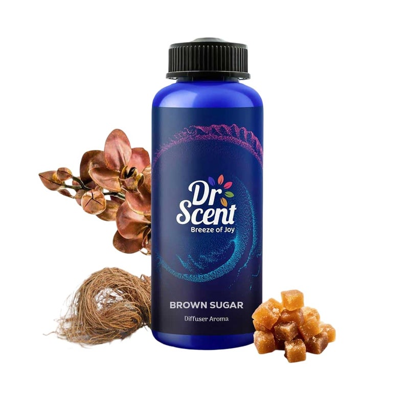 Dr Scent زيت عطر دكتور سينت ديفيوزر سكر بني (1000 مل) - برغموت، حمضي، زهرة الأوركيد البنية، نركوتيك فيتيفر ونوتة سكرية عطرية | مثالي للمكاتب، المنازل، المتاجر، الفنادق واللوبيات - Image 1