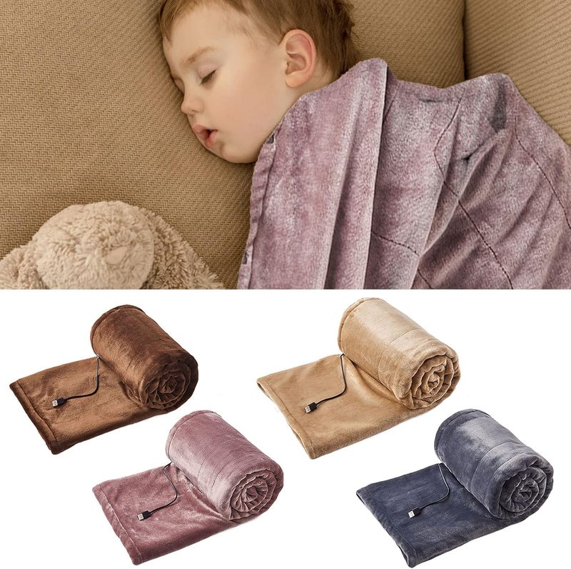 klarako Office Blanket Lunch Heating Pad Knee Blanket Heating 62.9×31inch Blanket Hand Electric Break Multifunctional Warmer USB Home Textiles Beginners Workout Equipment (Coffee, One Size) - Image 4
