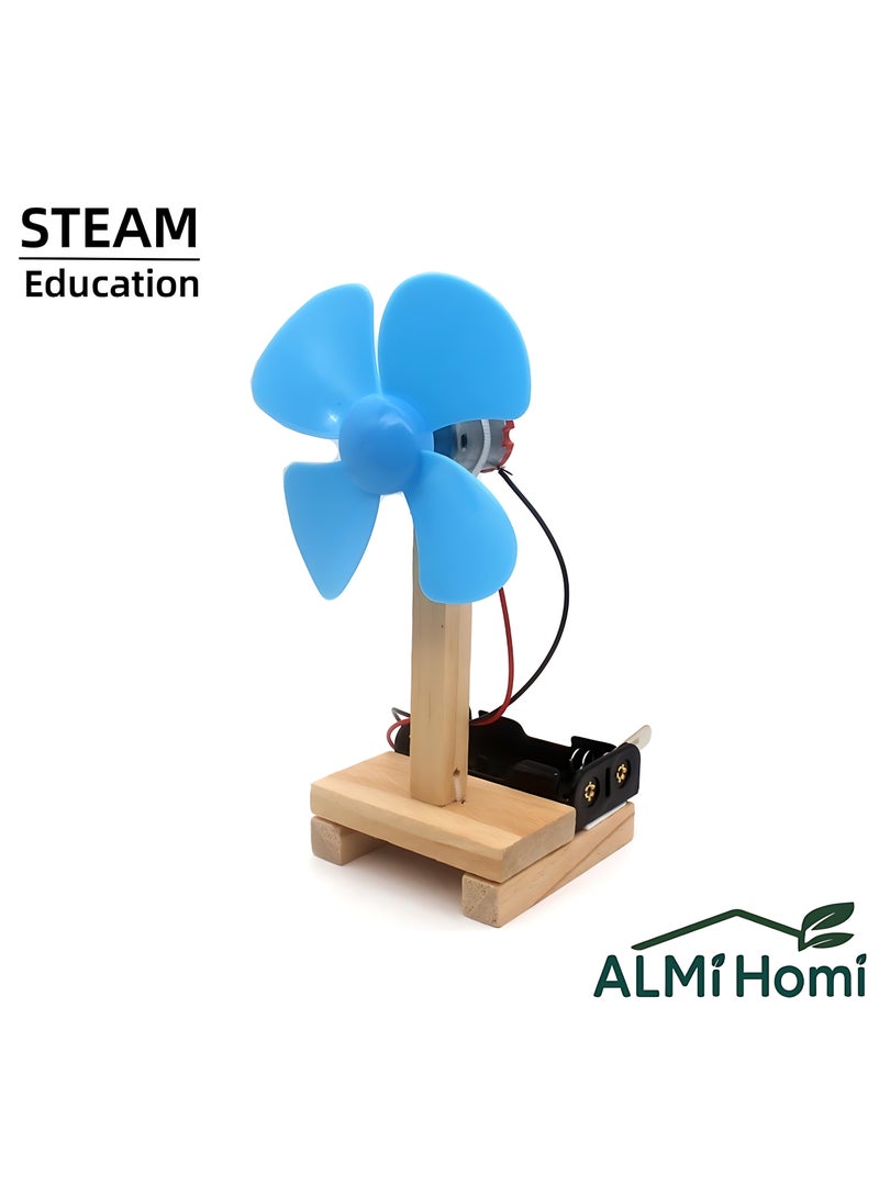 ALMiHomi DIY Electric Fan Science Project Kit for Students – Simple Electric Circuit with DC Motor | STEM Educational Toy for School Science Fair - Image 1