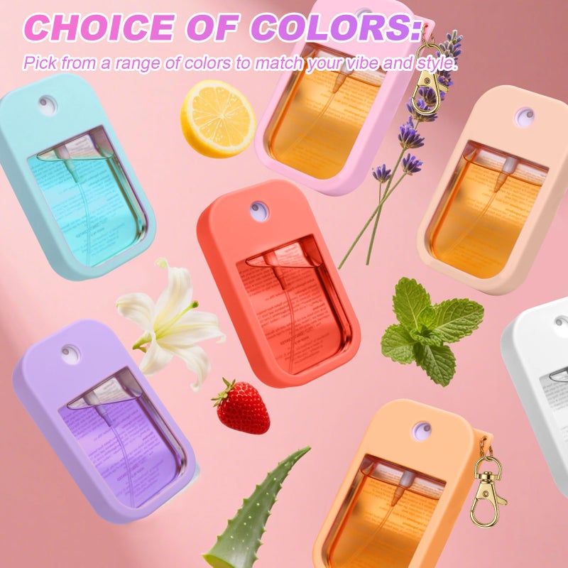 AIERSA Hand Sanitizer Spray Case Compatible with Touchland, Silicone Hand Sanitizer Case Holder with Keychain for Touch Land Mist 1FL. OZ (Blush Beige) - Image 4