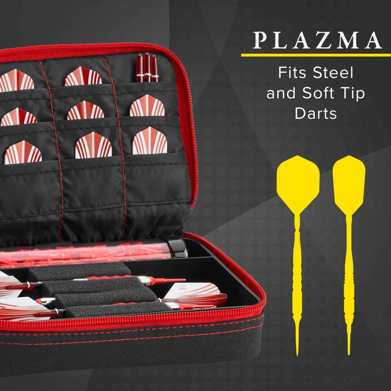 Casemaster by GLD Products Plazma Dart Case Black with Ruby Zipper, Ruby Trim - Image 5
