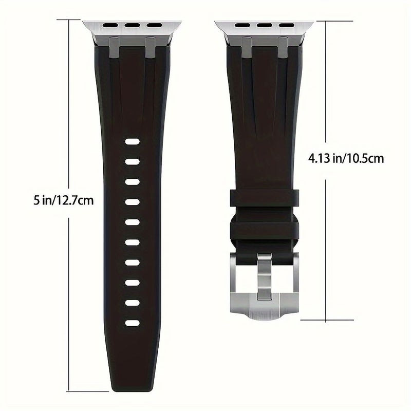 Grey Liquid Silicone Sports Band for Apple Watch Series 3 to Ultra 2 42 44 45 49mm - Image 2