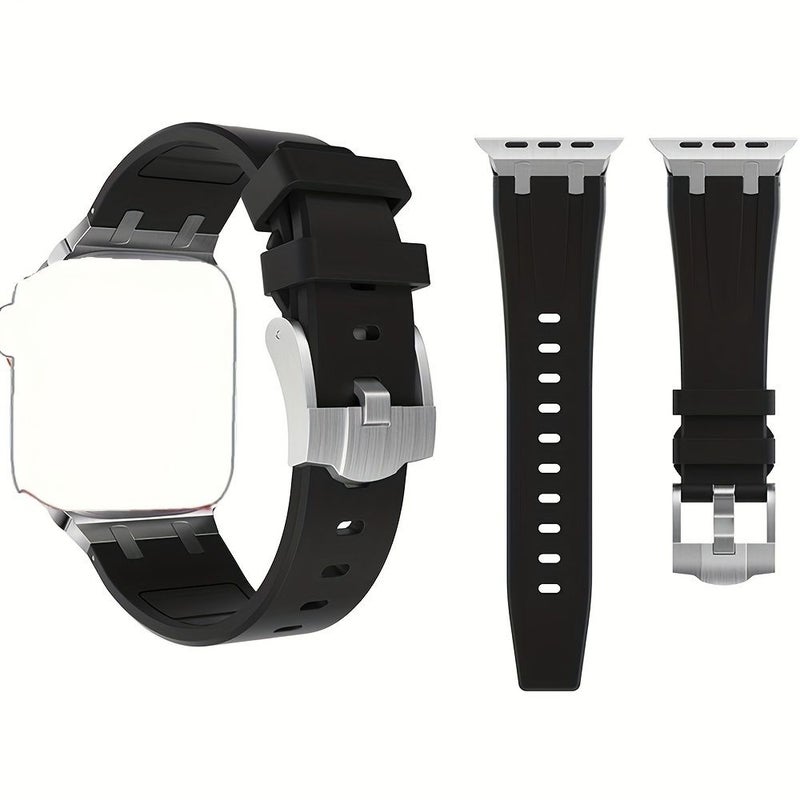 Grey Liquid Silicone Sports Band for Apple Watch Series 3 to Ultra 2 42 44 45 49mm - Image 1