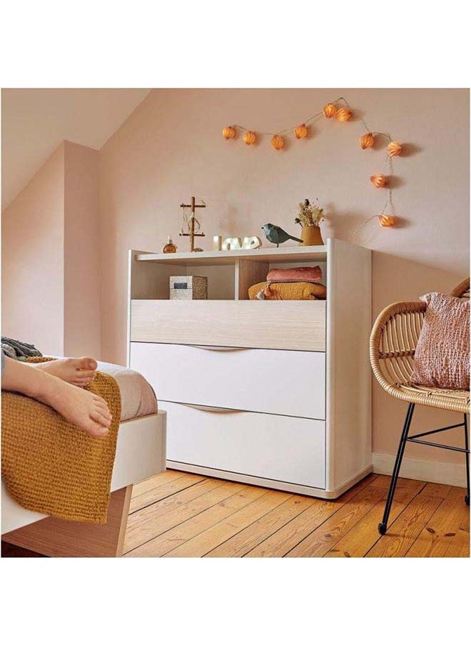 Al Home Kids Dresser: 90x40x85 Wood, White by Alhome 