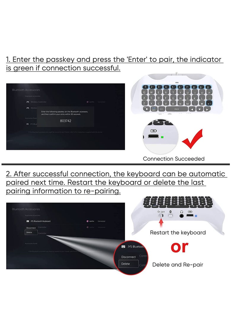 Rock Pow - Bluetooth Wireless Controller Keyboard for PS5 - Image 1