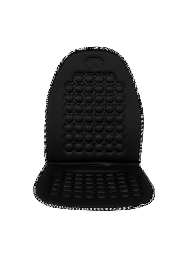 MOB Black Car Seat Cushion CU-111 – 1PCS, Universal Fit for SUVs, Trucks, and Cars, Breathable PU Leather, Massage Effect, Comfortable Support for Long Drives, Easy to Clean, Ideal for Office and Home Use, Durable and Stylish Seat Protector - Image 2