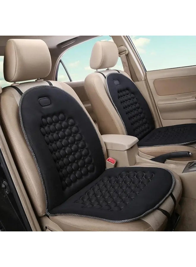 MOB Black Car Seat Cushion CU-111 – 1PCS, Universal Fit for SUVs, Trucks, and Cars, Breathable PU Leather, Massage Effect, Comfortable Support for Long Drives, Easy to Clean, Ideal for Office and Home Use, Durable and Stylish Seat Protector - Image 4