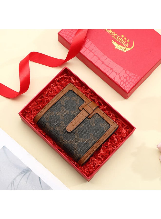 Crocodile New Year Gift Classic Short Printed Women's Wallet, Bifold Card Holder, Coin Purse For Ladies - Image 1
