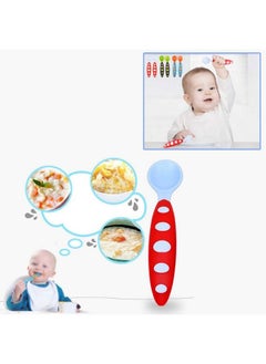Safe-O-Kid Pack Of 1 Bpa Free Extra Safe Silicone Feeding;Training Spoon With Box For Babyblue & Orange  - Image 4